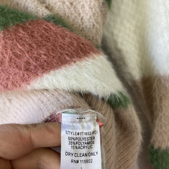 All In Favor striped multicolor knit cozy sweater - Picture 5 of 6